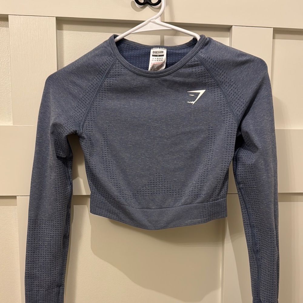Gymshark Blue Long Sleeve Crop Top